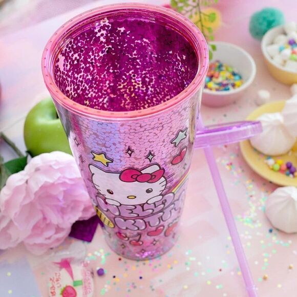 {Hello Kitty} Pink Confetti Travel Cup - Picture 4 of 8